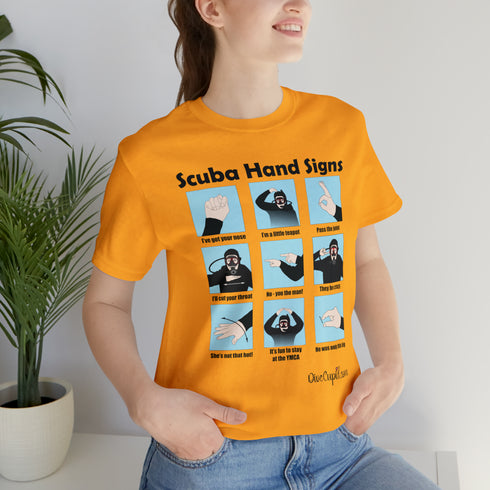 Scuba Hand Signs Fitted T-shirt